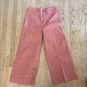 Madewell slim Emmett wide leg crop pants